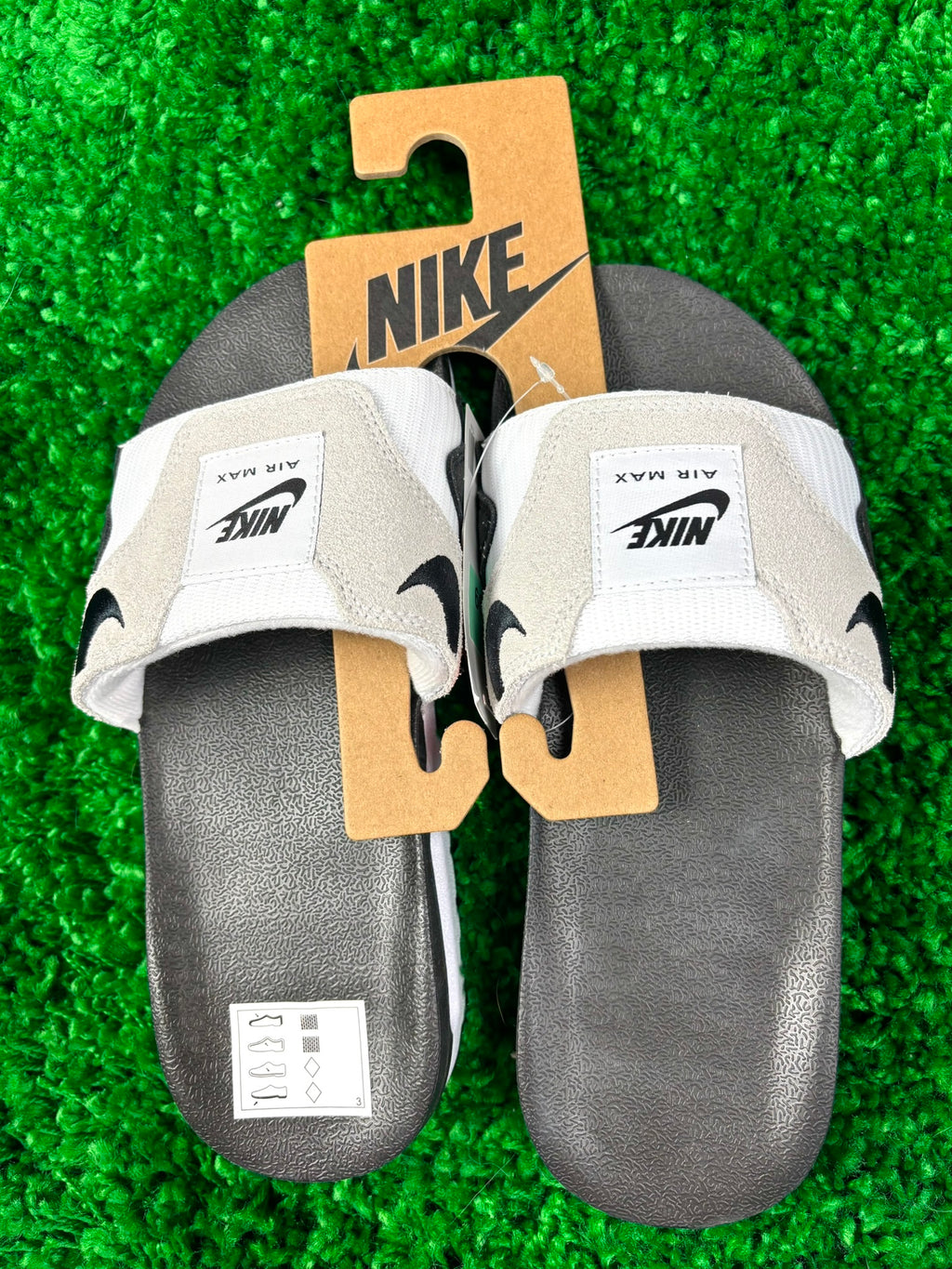 Nike Air Max 1 White Black Slides