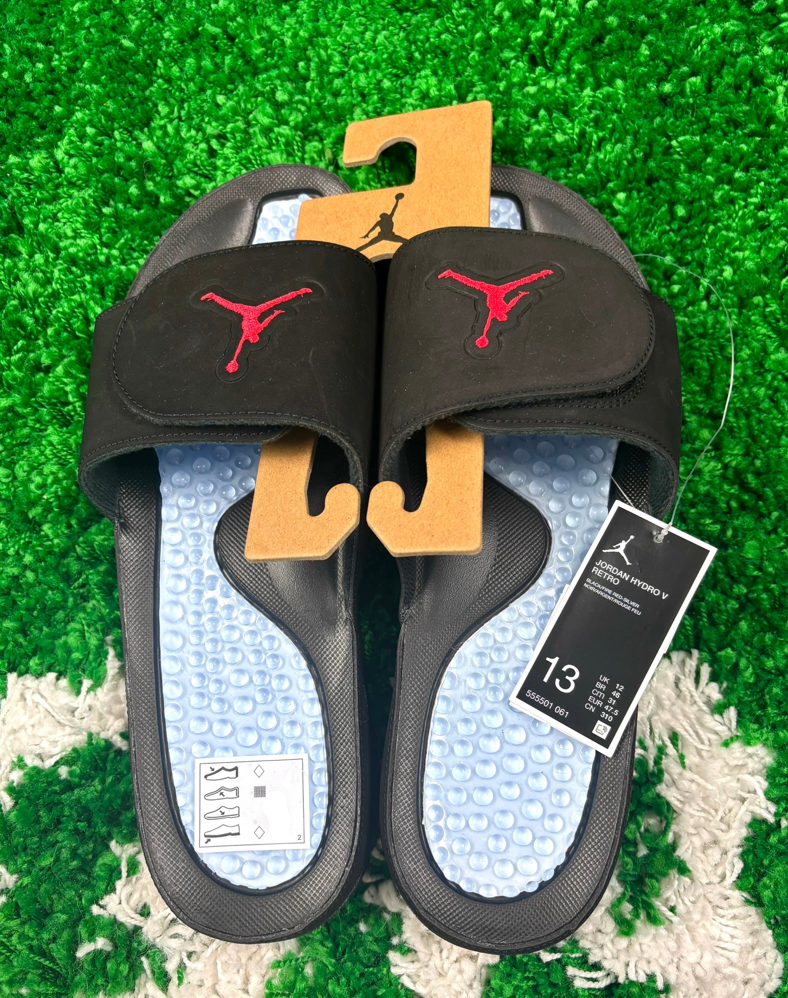 Jordan Hydro 5 Retro Black Metallic Slides